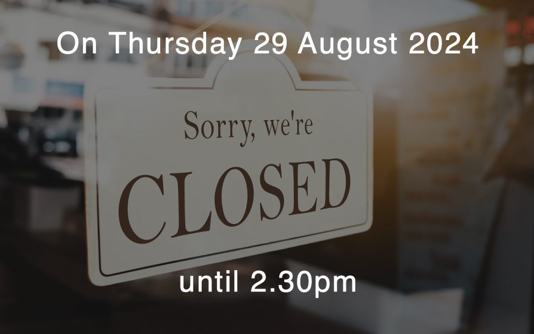 Closed on 29 August 2024 until 2.30pm