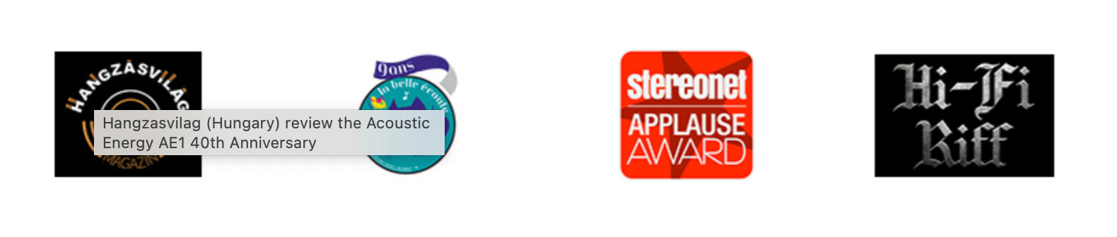 Pic showing AE1 40th Anniversary logos 2